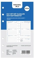 Filofax FX-26-68488-FH kalendárium betét, tervező, filofaxhoz, personal méret, heti, 1 hét/2 kép