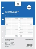 Filofax FX-26-68588-FH Kalendárium betét, tervező, hoz, a5, heti, 1 hét/2 oldal, 2026 kép