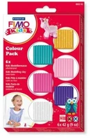 Fimo COR_FM803202 gyurma készlet, 6x42 g, égethető, lányoknak, fimo 