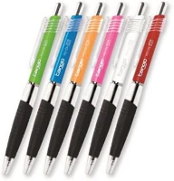 Flexoffice COR_FOGT04K golyóstoll, 0,35 mm, nyomógombos, vegyes színű, áttetsző test kép