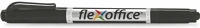 Flexoffice FO-PM01BLACK Alkoholos marker, 0,4/1,0 mm, kúpos, kétvégű,  