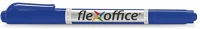Flexoffice FO-PM01BLUE Alkoholos marker, 0,4/1,0 mm, kúpos, kétvégű,  