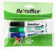 Flexoffice FO-WB02SET Táblamarker, 2,5 mm, kúpos, szett,  