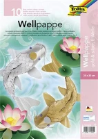 Folia 740460/65 Hullámkarton, 25x35 cm, 10 lap, arany és ezüst vegyes színek kép