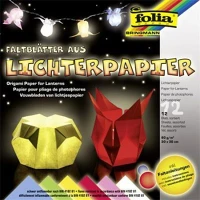 Folia COR_FL42309 Origami papír, lámpáshoz, 30x30 cm, 80 g, 12 lap, vegyes színek kép