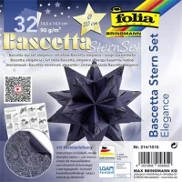 Folia KÉK-INDIAI Bascetta csillag készlet, 14,5x14,5 cm, 90 g, 32 lap, kék-indiai álom kép