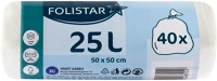 Folistar H65FS2540 Hnat szemeteszsák fehér/átlátszó 50x50cm 25l hdpe 40 db/tekercs kép
