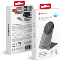 Forcell 109036 F-energy flip charge magsafe kompatibilis vezeték nélküli töltő, ezüst kép
