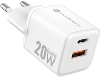 Forcell GAN III VT-35A usb-c + usb-a töltő adapter,  pd, qc4.0, 20w, fehér kép