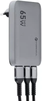 Forcell GAN III VT-47 ultra vékony utazó / töltő adapter, 2x usb-c + usb-a, 4a, 65w, szürke kép