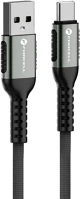 Forcell PT5903396378379 F-energy c256 - type-c (usb-c) / usb fekete szövetkábel, 3a / 66w kép
