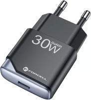 Forcell SP111516 f-energy gan iii b130101-e usb-c + usb-a töltő adapter,  pd, qc4.0, 3a, 30w kép