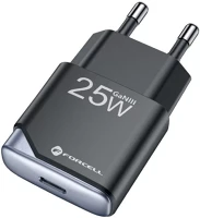 Forcell SP111517 f-energy gan iii b125101-e usb-c + usb-a töltő adapter,  pd, qc4.0, 3a, 25w kép
