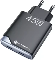 Forcell SP111519 f-energy gan iii b245201(2c) 2xusb-c töltő adapter, pd, qc4.0, 3a, 45w kép