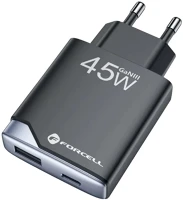 Forcell TS15400 Hálózati töltő adapter, 45w, usb aljzat, usb type-c aljzat, gyorstöltés kép
