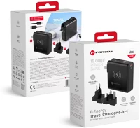 Forcell USB-A-USB-C, 45W, 15000MAH f-energy e856 multifunkcionális wireless töltő  / powerbank kép