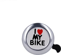 Forever TF5900495964458 Biciklis kiegészítő:  - i love my bike - kerékpár csengő, ezüst kép