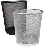 Fornax A-013448 Fémhálós papírkosár 29,5x34cm, 20 liter nagy  fekete kép