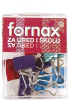 Fornax a-2310058 Binderkapocs 19mm, bc-30, 10 db műanyag dobozban, fornax színes