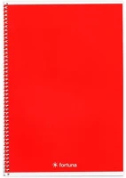 Fortuna 01.02110 Spirálfüzet vonalas  monocolor a/5 70 lapos piros kép