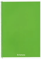 Fortuna 01.02111 Spirálfüzet vonalas  monocolor a/5 70 lapos zöld kép