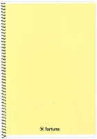 Fortuna 01.02123 Spirálfüzet vonalas  monocolor a/5 70 lapos pasztell sárga kép