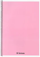 Fortuna 01.02124 Spirálfüzet vonalas  monocolor a/5 70 lapos pasztell rózsaszín kép