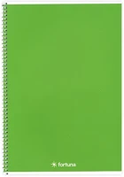 Fortuna 01.02128 Spirálfüzet vonalas  monocolor a/4 70 lapos zöld kép