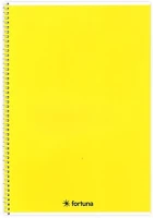 Fortuna 01.02132 Spirálfüzet vonalas  monocolor a/4 70 lapos sárga kép