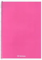Fortuna 01.02136 Spirálfüzet vonalas  monocolor a/4 70 lapos rózsaszín kép