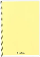 Fortuna 01.02140 Spirálfüzet vonalas  monocolor a/4 70 lapos pasztell sárga kép