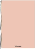 Fortuna 01.08676 Spirálfüzet kockás  monocolor a/4 70 lapos pasztell barack kép