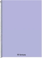 Fortuna 01.08678 Spirálfüzet kockás  monocolor a/4 70 lapos pasztell lila kép