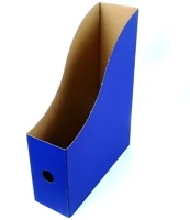 Fortuna 02.0014503 Irattartó papucs  80 mm karton összehajtható kék kép