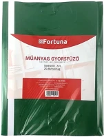 Fortuna 02.00750 Gyorsfűző  műanyag sötétzöld 25 darabos kép