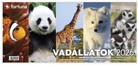 Fortuna 23.09784 Asztali naptár képes  álló fehér lapos holdfázissal állatok 2026. kép
