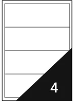 Fortuna IRATRENDEZŐRE 400 Etikett  192x61mm univerzális iratrendezőre 400 címke/doboz 100 ív/doboz kép