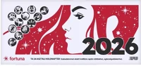 Fortuna TA24 Asztali naptár  ta24 álló fehér lapos holdfázissal 2026. kép