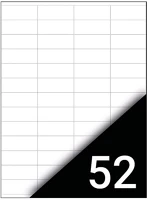 Fortuna VL01_03457 Etikett  52,5x21,2mm univerzális 5200 címke/doboz 100 ív/doboz kép