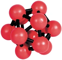 Fridolin 17175 Játék puzzle iq-test atom piros, fekete bambusz kép