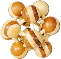Fridolin 17459 Játék puzzle iq-test atom fa, bambusz kétszínű kép