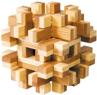 Fridolin 17493 Játék puzzle iq-test magic blocks bambusz kép