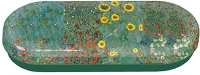 Fridolin 18724 Szemüvegtok  gustav klimt 'falusi kert napraforgókkal' fém kép