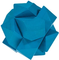 Fridolin IQ-TEST KÉK Játék puzzle  iq-test angular-knot kék bambusz kép