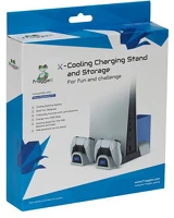 Froggiex FX-P5-C3-W Cooling charging stand & storage ps5 konzol hűtő + dual töltőállomás + lemez tartó kép