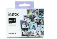 Fujifilm 30LAP Instax mini film glossy deco bundle (confetti, mermaid tail, blue frame) (30lap) kép