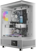 Gamdias 16332-924B3-30000-G Atlas e1 argb tempered glass white kép