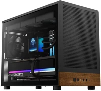 Gamdias ATHENA M4M WOOD Tempered glass black/wood kép