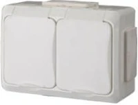 Gao 9854H 2 férőhelyes földelt aljzat, kültéri, it water ip54 kép