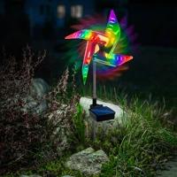 Garden of eden 11272 LED-es szolár szélforgó - színes LED, leszúrható - alu, műanyag - 75 x kép